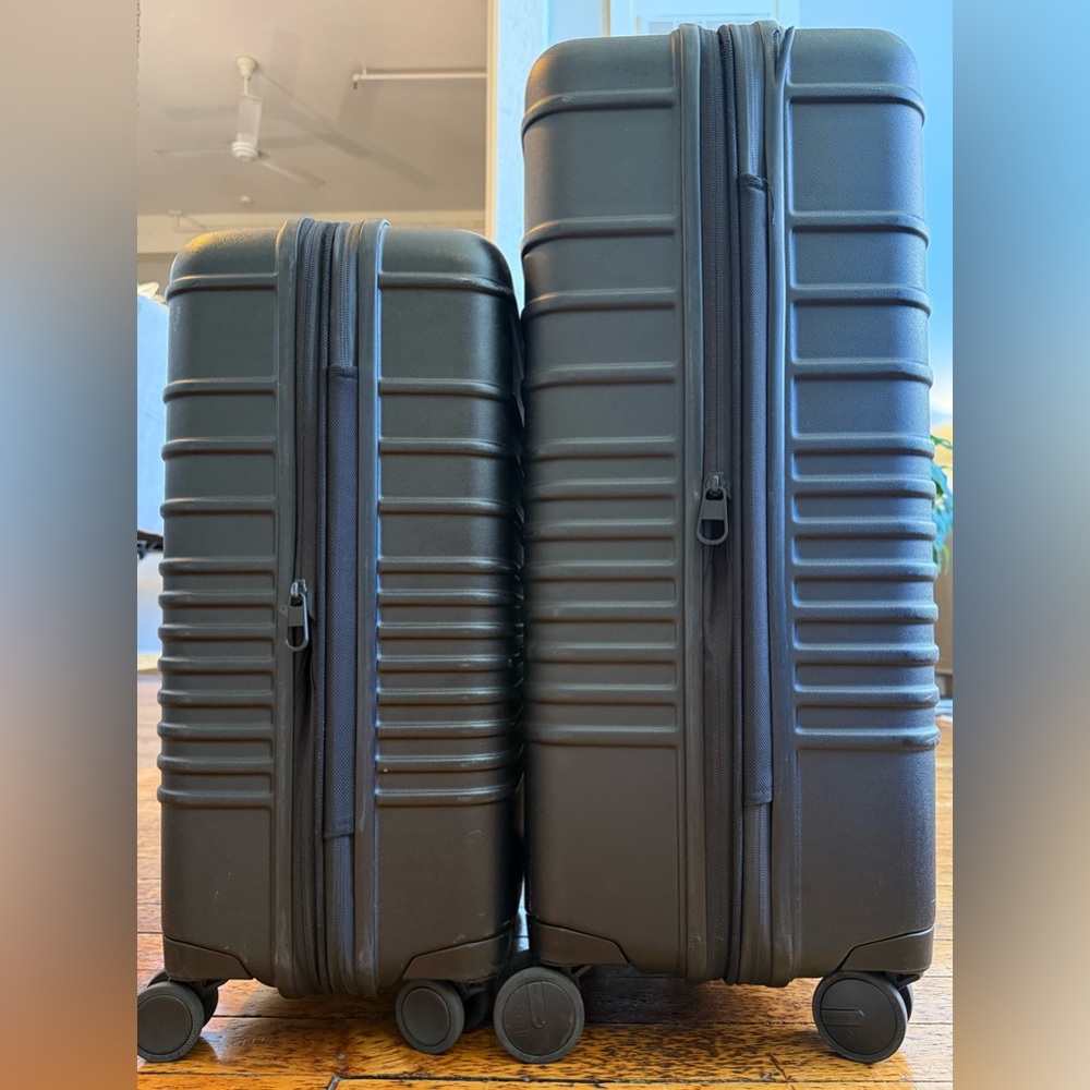 BEIS Black Rolling Suitcase Set
One Medium Check In Roller
One Carry On Roller - Picture 4 of 10